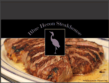 Tablet Screenshot of blueheronsteakhouse.com